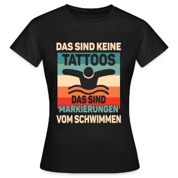Wassersportler Rettungsschwimmer Schwimmer - Frauen T-Shirt - Schwarz - Vorne - AI Model Female 172 dark (172cm)