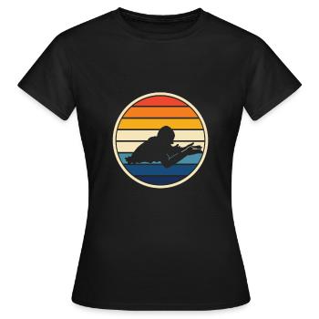 Rettungsschwimmer Wassersportler Schwimmen - Frauen T-Shirt - Schwarz - Vorne - AI Model Female 172 dark (172cm)