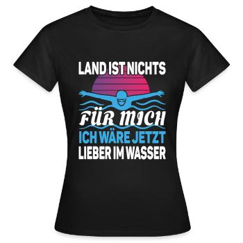 Wassersportler Schwimmbad Schwimmen - Frauen T-Shirt - Schwarz - Vorne - AI Model Female 172 dark (172cm)