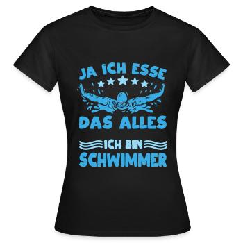 Wassersportler Rettungsschwimmer Schwimmer - Frauen T-Shirt - Schwarz - Vorne - AI Model Female 172 dark (172cm)