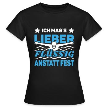 Wassersportler Rettungsschwimmer Schwimmunterricht - Frauen T-Shirt - Schwarz - Vorne - AI Model Female 172 dark (172cm)