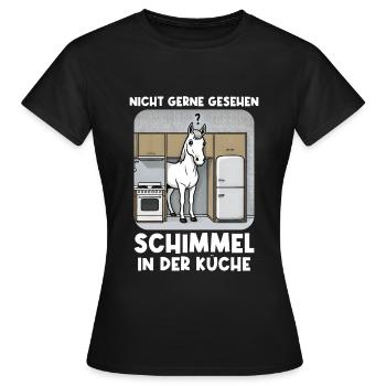 Cheval gris cavalier amoureux des chevaux - T-shirt Femme - noir - Devant - AI Model Female 172 dark (172cm)