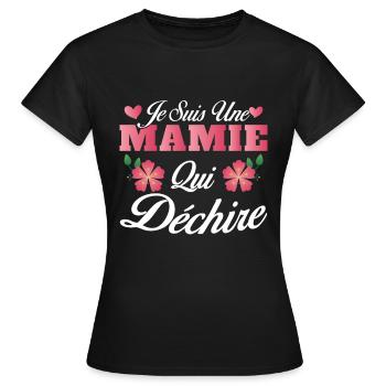 Je suis une mamie qui déchire - T-shirt Femme - noir - Devant - AI Model Female 172 dark (172cm)