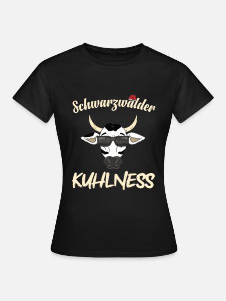 Schwarzwälder Kuhlness Lustiges Schwarzwald - Frauen T-Shirt - Schwarz