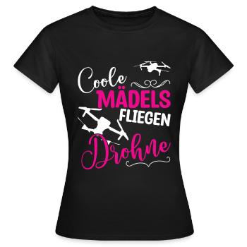 Coole Mädels Drohne - Frauen T-Shirt - Schwarz - Vorne - AI Model Female 172 dark (172cm)