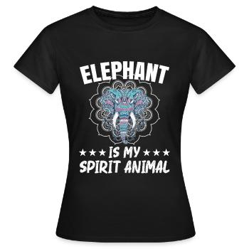L’éléphant est mon âme animal animal sauvage animal animal - T-shirt Femme - noir - Devant - AI Model Female 172 dark (172cm)