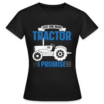 Nur noch einen Traktor verspreche ich Bauernhof Ba - Frauen T-Shirt - Schwarz - Vorne - AI Model Female 172 dark (172cm)