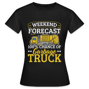 Müllwagen Müllsammler Recycling Abfall - Frauen T-Shirt - Schwarz - Vorne - AI Model Female 172 dark (172cm)