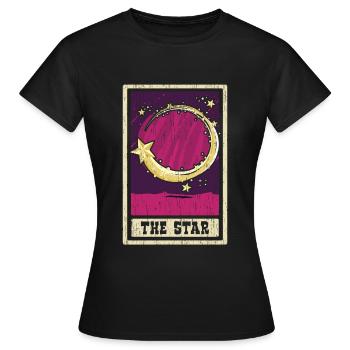 Der Stern Tarotkarte Schamane Wahrsagerei - Frauen T-Shirt - Schwarz - Vorne - AI Model Female 172 dark (172cm)