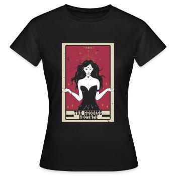Die Göttin Hectate Tarotkarte Wahrsagerei - Frauen T-Shirt - Schwarz - Vorne - AI Model Female 172 dark (172cm)