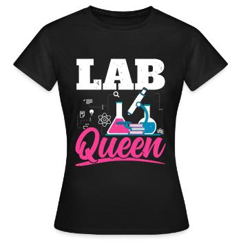 Laboratory Queen Biologist Science Teacher Biolog - Women's T-Shirt - black - Front - AI Model Female 172 dark (172cm)