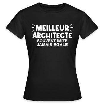 Architecte | Je suis le meilleur Architecte - T-shirt Femme - noir - Devant - AI Model Female 172 dark (172cm)