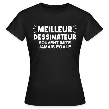 Peinture Peintre Dessin Dessinateur Dessiner Art ! - T-shirt Femme - noir - Devant - AI Model Female 172 dark (172cm)
