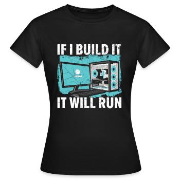 Vous avez cliqué sur le lien, n’est-ce pas ? - T-shirt Femme - noir - Devant - AI Model Female 172 dark (172cm)