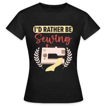 Je préfère coudre, coudre, crocheter, coudre - T-shirt Femme - noir - Devant - AI Model Female 172 dark (172cm)