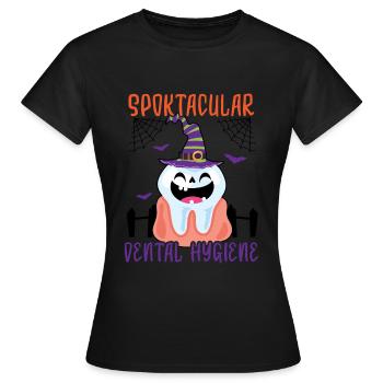 Hygiène dentaire effrayante. - T-shirt Femme - noir - Devant - AI Model Female 172 dark (172cm)