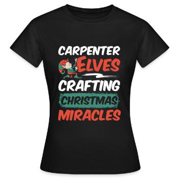 Applaudissements de Noël et dents dentaires propres - T-shirt Femme - noir - Devant - AI Model Female 172 dark (172cm)