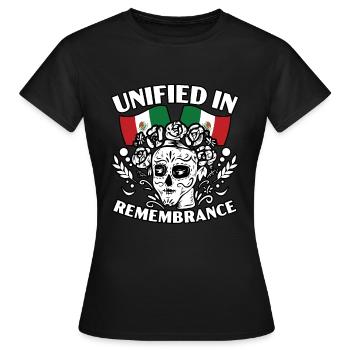 Unified In Remembrance Dia De Muertos - Women's T-Shirt - black - Front - AI Model Female 172 dark (172cm)