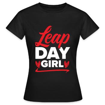 Happy Birthday Leap Year February 29 Leap Day - Women's T-Shirt - black - Front - AI Model Female 172 dark (172cm)