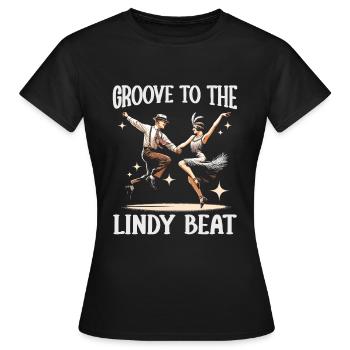 Danseur de Lindy Hop Danse Swing Danse - T-shirt Femme - noir - Devant - AI Model Female 172 dark (172cm)