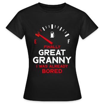 FINALLY GREAT GRANNY FINALLY GREAT-GRANDMA - Women's T-Shirt - black - Front - AI Model Female 172 dark (172cm)
