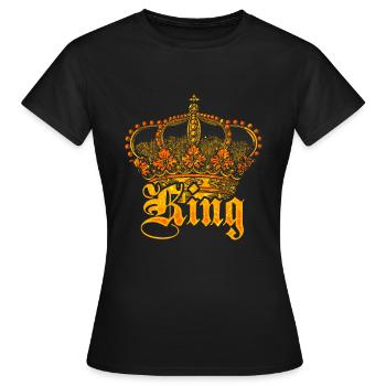 King Crown King - Women's T-Shirt - black - Front - AI Model Female 172 dark (172cm)