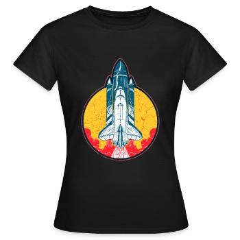 Navette spatiale Vaisseau spatial Space Galaxy Space - T-shirt Femme - noir - Devant - AI Model Female 172 dark (172cm)