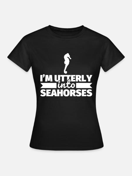 Seepferdchen lustiger Spruch - Frauen T-Shirt - Schwarz