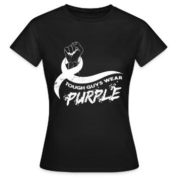 Les durs à cuire portent du violet - T-shirt Femme - noir - Devant - AI Model Female 172 dark (172cm)