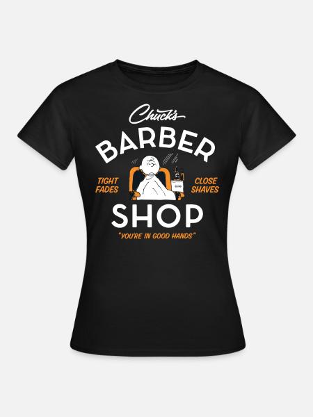 Peanuts Charlie Brown Barber Shop - Women's T-Shirt - black