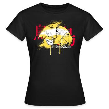 Parrot & Woman Street Style - Women's T-Shirt - black - Front - AI Model Female 172 dark (172cm)