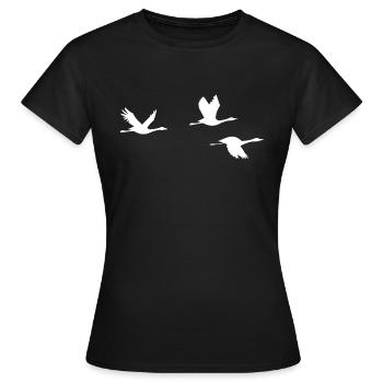 Flying Goose Goose Migratory Birds Grey Goose Gift - Women's T-Shirt - black - Front - AI Model Female 172 dark (172cm)