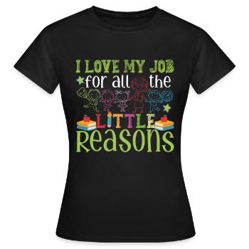 Kindergarten Daycare Teacher - Women's T-Shirt - black - Front - AI Model Female 172 dark (172cm)