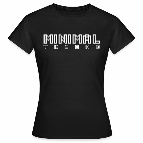 Minimal Techno Pixel Text MNML Art Schriftzug - Frauen T-Shirt