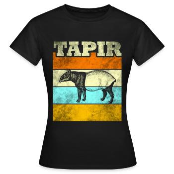 Tapir - T-shirt Femme - noir - Devant - AI Model Female 172 dark (172cm)