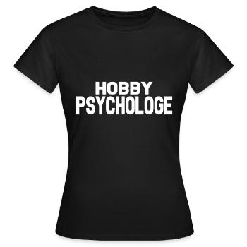 PSYCHOLOGUE HOBBY - T-shirt Femme - noir - Devant - AI Model Female 172 dark (172cm)