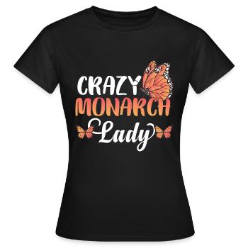 Crazy Monarch Lady - T-shirt Femme - noir - Devant - AI Model Female 172 dark (172cm)