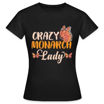 Crazy Monarch Lady - T-shirt Femme - noir - Devant - AI Model Female 172 dark (172cm)