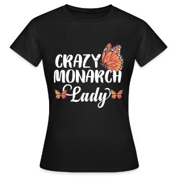 Crazy Monarch Lady - T-shirt Femme - noir - Devant - AI Model Female 172 dark (172cm)