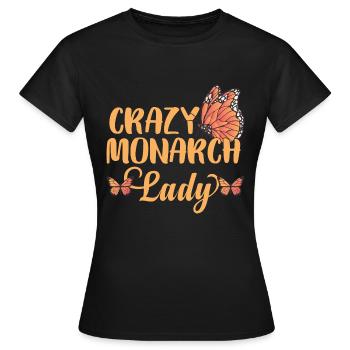 Crazy Monarch Lady - T-shirt Femme - noir - Devant - AI Model Female 172 dark (172cm)