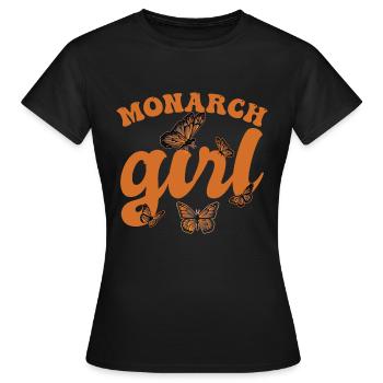Monarch-Mädchen - Frauen T-Shirt - Schwarz - Vorne - AI Model Female 172 dark (172cm)