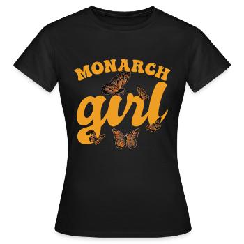 Monarch-Mädchen - Frauen T-Shirt - Schwarz - Vorne - AI Model Female 172 dark (172cm)
