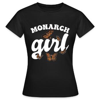 Monarch-Mädchen - Frauen T-Shirt - Schwarz - Vorne - AI Model Female 172 dark (172cm)