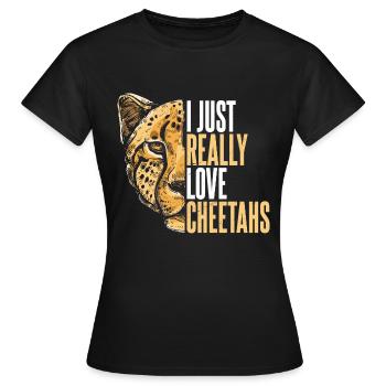 Gepard sagt afrikanische Tierwelt - Frauen T-Shirt - Schwarz - Vorne - AI Model Female 172 dark (172cm)