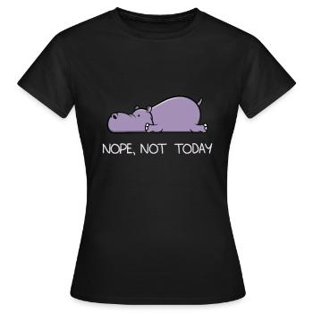 Cadeau drôle de cheval de Nil de cheval d'hippo paresseux - T-shirt Femme - noir - Devant - AI Model Female 172 dark (172cm)