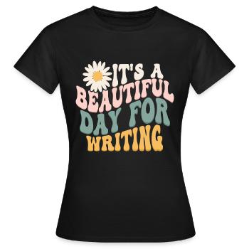 Écriture - T-shirt Femme - noir - Devant - AI Model Female 172 dark (172cm)