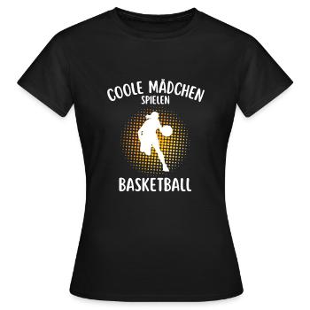 Coole Mädchen Spielen Basketball - Basketball-Mama - Frauen T-Shirt - Schwarz - Vorne - AI Model Female 172 dark (172cm)