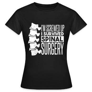 Spinal Surgery - Women's T-Shirt - black - Front - AI Model Female 172 dark (172cm)