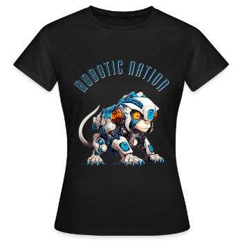 Nation robotique 4 - T-shirt Femme - noir - Devant - AI Model Female 172 dark (172cm)