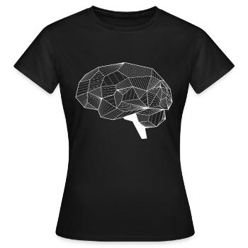 Cerveau - T-shirt Femme - noir - Devant - AI Model Female 172 dark (172cm)